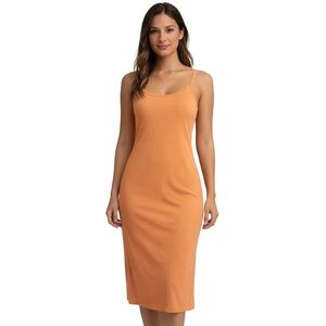 Simons EveryDay Sunday Orange Sleeveless Midi Dress Size S
